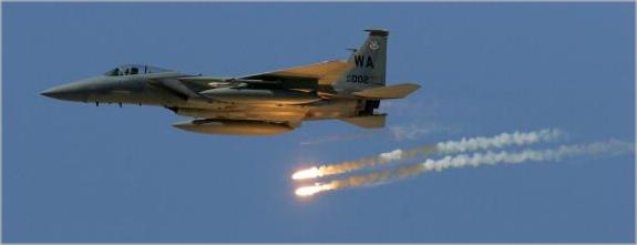 F-15 with ALE-45 Flare Dispense Active